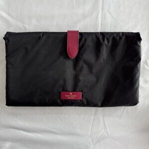 Kate Spade Black Nylon Foldable Travel Organizer Accessory Bag NWTB Multiple Poc